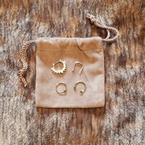 Four septum rings size 16 gauge